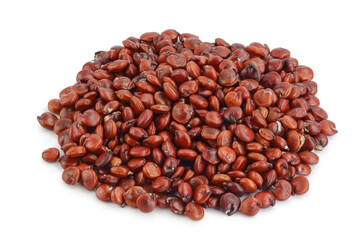 red quinoa seeds isolated on white background with clipping path and full depth of field