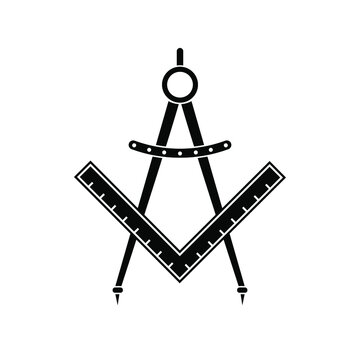 freemasonry icon vector simple design