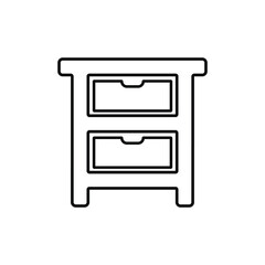 Drawer line icon vector