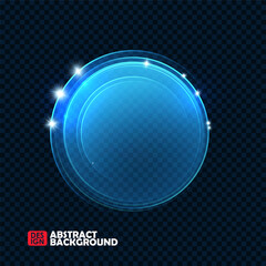 Abstract energy with luminous of glow circles