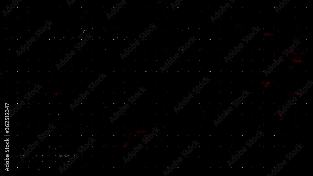 Wall mural technological dark background with red data glitches and information artifact, data and hud textured