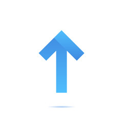 Simple arrow boost up. Vector logo icon