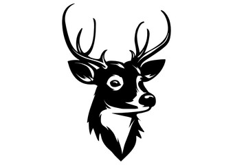 vector deer on white background