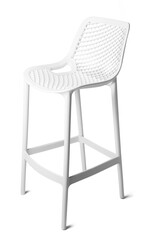 High plastic bar stool isolated on white