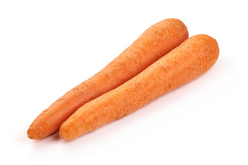 Fresh Carrots, isolated on white background