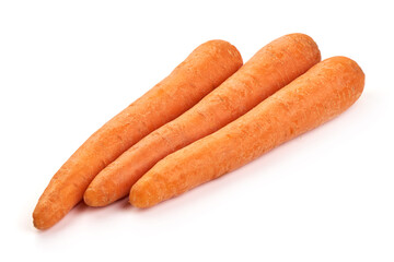 Fresh Carrots, isolated on white background