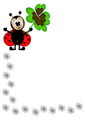 Briefbogen mit Marienkäfer