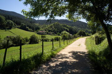 road in the countryside in the basque country