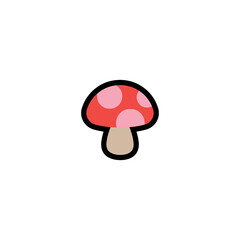 Mushroom vector flat icon. Isolated mushroom illustration
