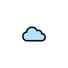 Cloud Vector Icon. Isolated Weather Cloud Illustration Icon	