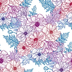 Fotobehang floral seamless pattern © Chantal