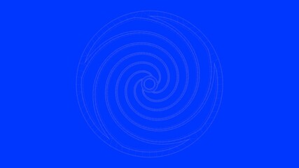 3d rendering of a white lines illustration isolated on blue background