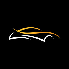 Auto Car Logo icon Vector Illustration template. Modern Sport Car vector logo icon silhouette design. Auto Car logo vector illustration for car repair, dealer, garage and service.