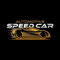 Fototapeta premium Auto Car Logo icon Vector Illustration template. Modern Sport Car vector logo icon silhouette design. Auto Car logo vector illustration for car repair, dealer, garage and service.