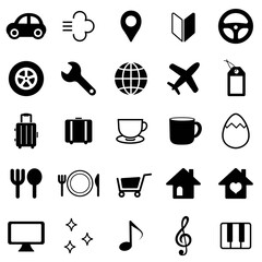 白黒趣味アイコンセット