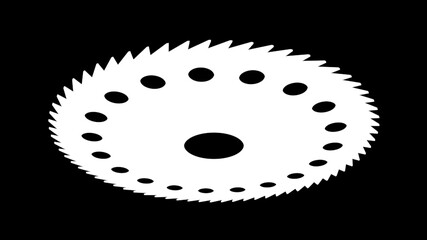 3d rendering of a white cogwheel mask isolated
