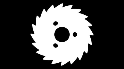 3d rendering of a white cogwheel mask isolated