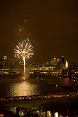 Fireworks over River Thames