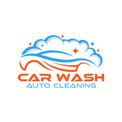 Car Wash Logo Vector Illustration template. Trendy Car Wash vector logo icon silhouette design. Car Auto Cleaning logo vector illustration for car detailing and car wash service.