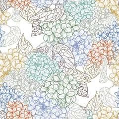 Foto op Plexiglas bloemen naadloos patroon © Chantal