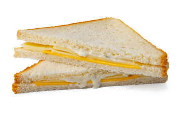 Two halves of a sandwich isolated on white