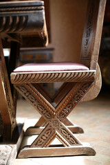 Wooden chair with nice carving