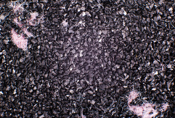 The contents of the water filter are protected against chlorine and unpleasant odors. Effective water purification from harmful impurities, post-carbon, macro photography