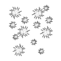 Coronavirus icon logo illustrator