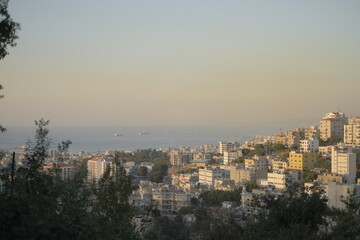 Fototapeta premium sunset over the city