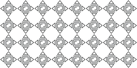 Abstract geometric pattern of squares and triangles, stripes. Seamless pattern.Vector illustration.
