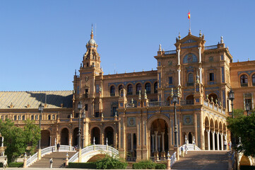Naklejka premium Sevilla (Spain). Building in Plaza de España in the city of Seville