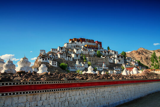 Thikse Gompa or Thikse Monastery, Ladakh, Jammu and Kashmir, India