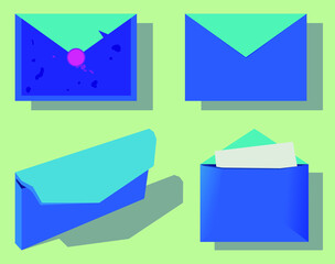 vector set of envelopes