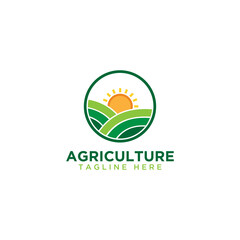 Basic RGfarm logo design vector modern template