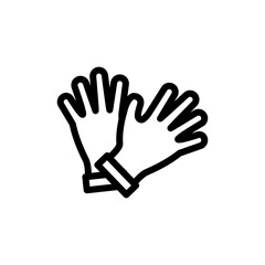 hand gloves icon vector symbol template