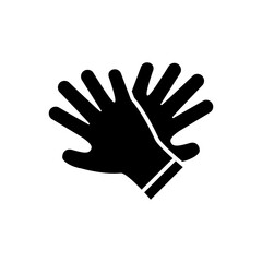 hand gloves icon vector symbol template
