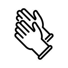 hand gloves icon vector symbol template