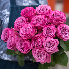 Beautiful bouquet of bright and colorful flowers
