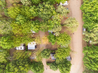 aerial view of a campsite in Spain