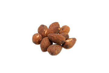 almonds isolated on white background
