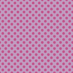 Lavender polka dots seamless vector pattern on lilac background. Sim[ple hand drawn irregular circles for fabrics, textiles, stationery, scrapbooking, girly wrapping paper, and packaging.