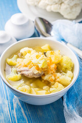 Fresh cauliflower soup.