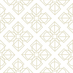 Olive green print on white. Seamless geometric pattern