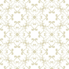 Fototapeta premium Floral seamless pattern. Olive green and white background