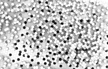 Duo tone hexagon 3D background texture. 3d rendering illustration. Futuristic abstract background.