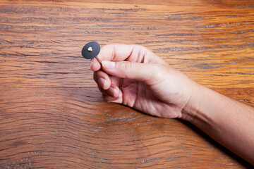 Different goldsmiths tools on the jewelry workplace. Desktop for craft jewelry making with...