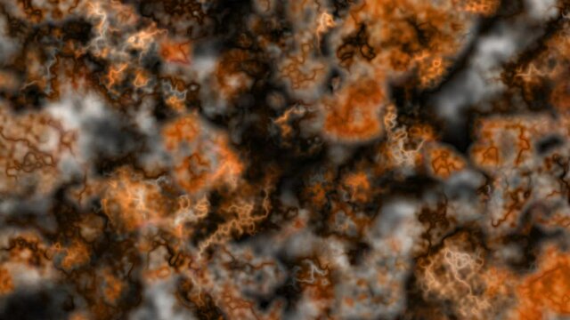 Rusty brown toned plasma clouds rotating special effect in a seamless loop