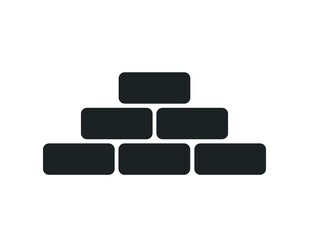 Brick icon.  Construction icon.  Vector Brick wall. 