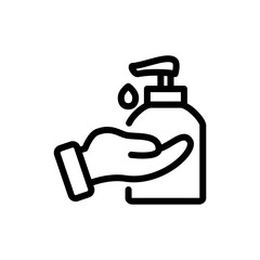 hand sanitizer icon vector symbol template
