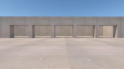 Fototapeta na wymiar 3d simple concrete square rendering image 4